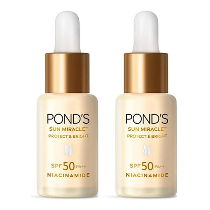 Ponds Set of 2 SPF50 Protect & Brighten Serum Sunscreen with Niacinamide C - 14 ml each