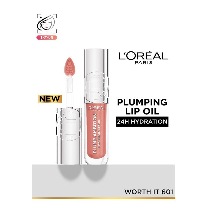 LOreal Paris Plump Ambition Hyaluron 24H Hydration Plumping Lip Oil 5 ml - Worth It 601