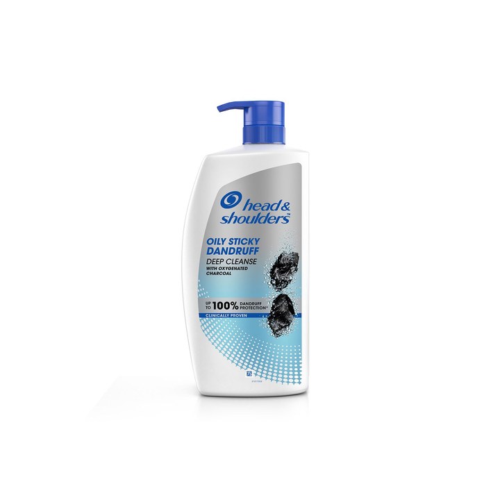 Head & Shoulders Deep Cleanse Oily Scalp Dandruff Shampoo with Oxygenated Charcoal - 1l