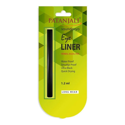 Patanjali Saundarya Long Wear Water & Smudge-Proof Eye Liner Pen 1.2ml - Ultra Black