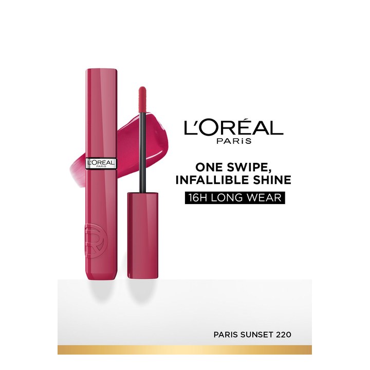 LOreal Paris Infallible Laque Resistance Longwear Liquid Lipstick 4 ml - Paris Sunset 220