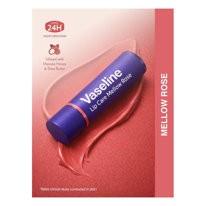 Vaseline Colour+Care Tinted Lip Balm Stick with Shea Butter 3g - Mellow Rose