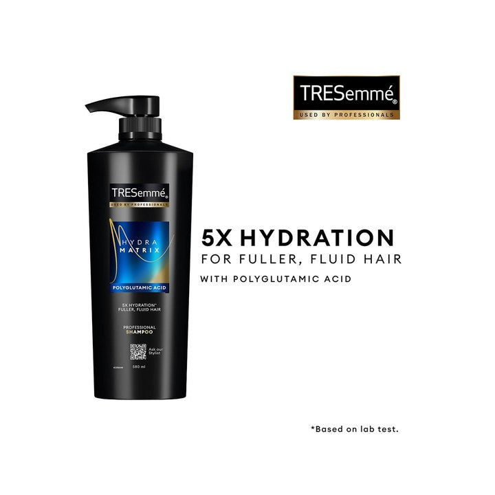 TRESemme Hydra Matrix Shampoo - Polyglutamic Acid for 100H of Hydrated Hair - 580 ml
