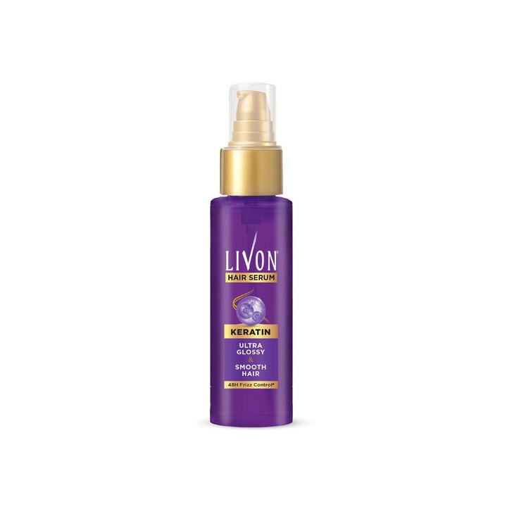 Livon Keratin Hair Serum for Ultra Glossy & Smooth Hair - 48 ml
