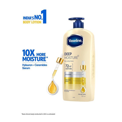 Vaseline Deep Moisture Body Lotion with Ceramide Hyaluron for Dry Skin - 725 ml