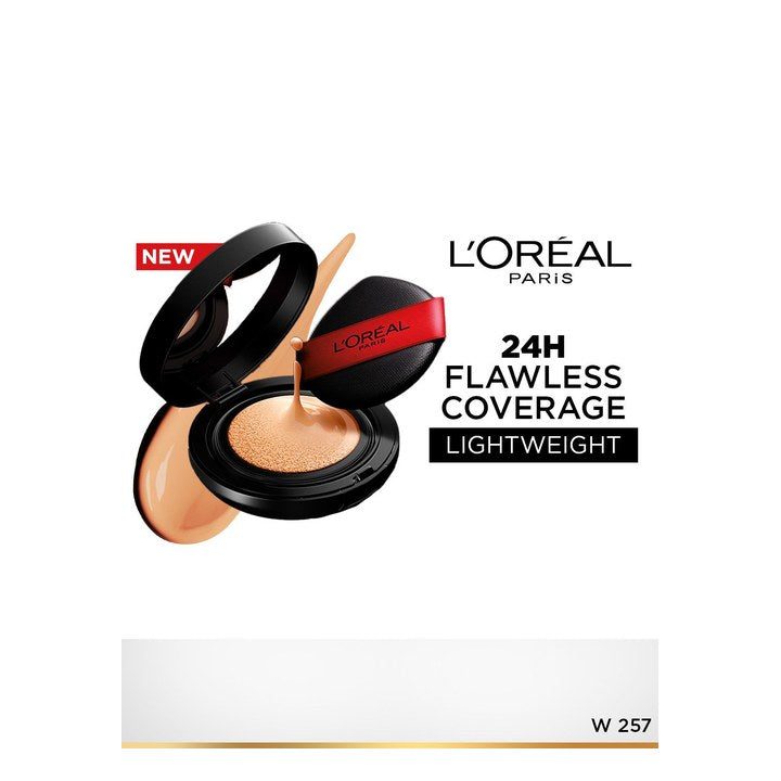 LOreal Paris Infallible Cushion Foundation with Glass-Skin Finish 11g - Shade W257