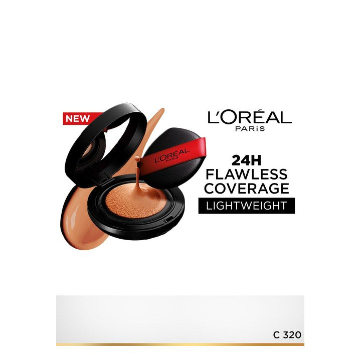 LOreal Paris Infallible Cushion Foundation with Glass-Skin Finish 11g - Shade C320