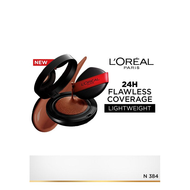 LOreal Paris Infallible Cushion Foundation with Glass-Skin Finish 11g - Shade N384