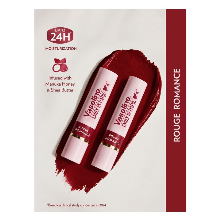Vaseline Set of 2 Emily in Paris Limited Edition Tinted Lip Balm - Rouge Romance