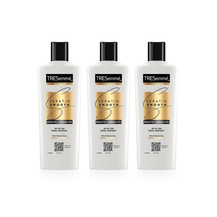 TRESemme Set of 3 Keratin Smooth Conditioner with Keratin & Argan Oil- 190 ml each