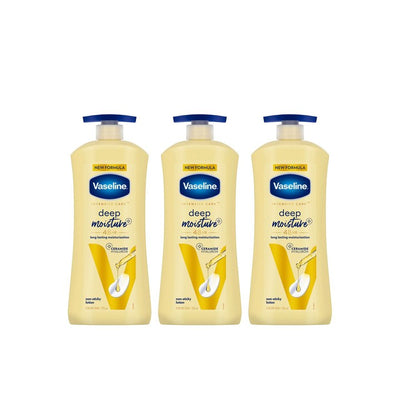 Vaseline Set of 3 Deep Moisture Body Lotion with Ceramide Hyaluron - 725 ml Each