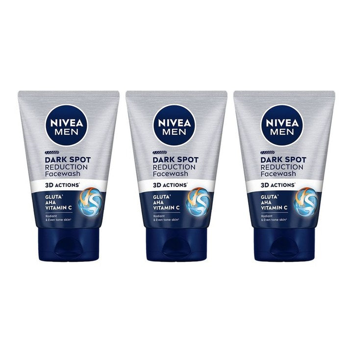 Nivea Men Set of 3 Dark Spot Reduction Face Wash - 100 g each