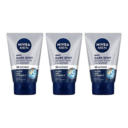 Nivea Men Set of 3 Dark Spot Reduction Face Wash - 100 g each