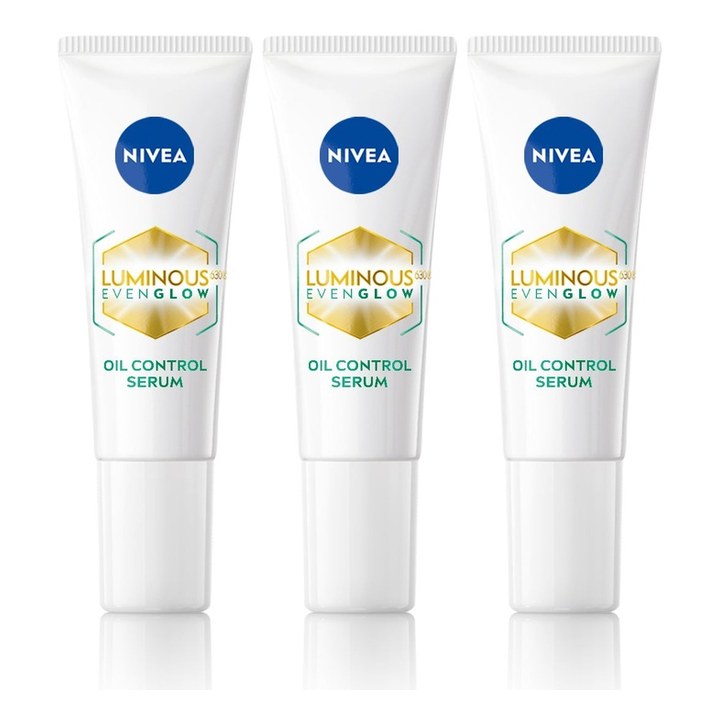 Nivea Set of 3 Luminous Even Glow Oil Control Serum With Thiamidol - 10ml Each