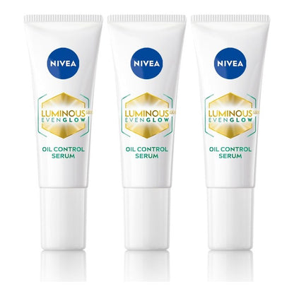 Nivea Set of 3 Luminous Even Glow Oil Control Serum With Thiamidol - 10ml Each