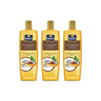 Parachute Set of 3 Advansed Flaxseed Enriched Coconut Hair Oil - 300 ml Each