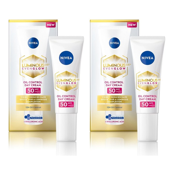 Nivea Set Of 2 Luminous Even Glow Oil SPF50 Day Cream - 10ml Each