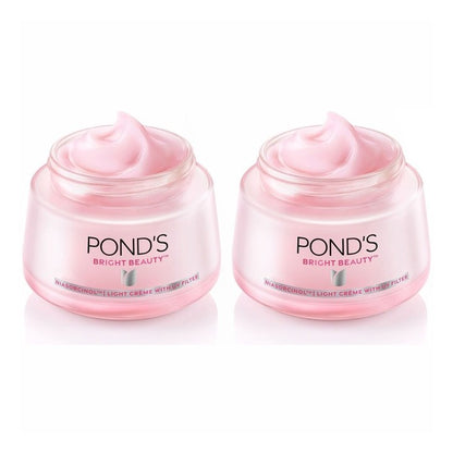 Ponds 2Pcs Bright Beauty Light Cream with UV Filter Niasorcinol for Dark Spots - 50g each
