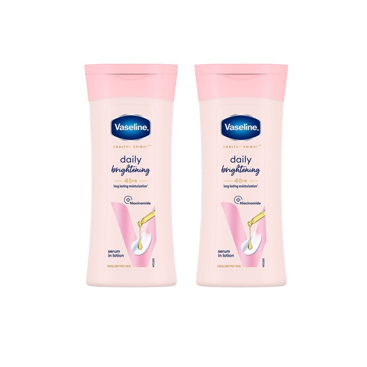 Vaseline Set of 2 Daily Brightening Body Lotion For Healthy & Glowing Skin - 90ml each