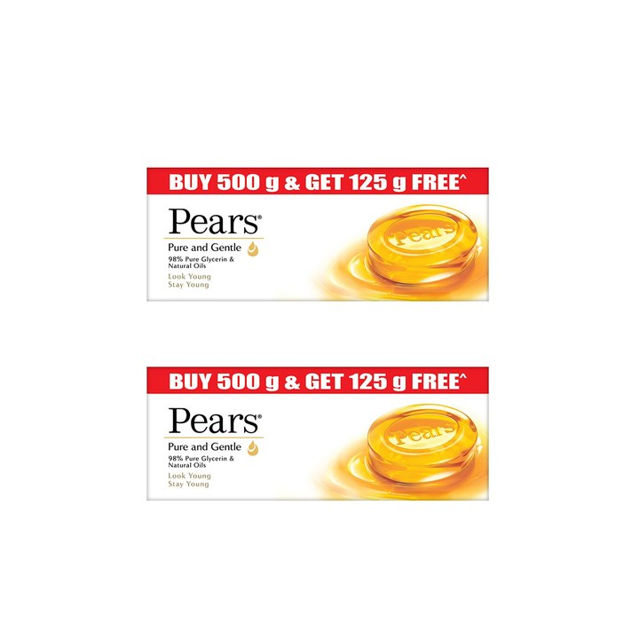 Pears Unisex Set of 8 Pure & Gentle Bathing Bars with 2 Free Bathing Bars