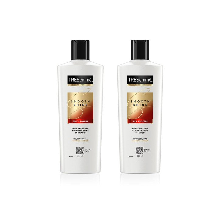 TRESemme Set of 2 Smooth & Shine Conditioner with Vitamin H & Silk Proteins -335ml each
