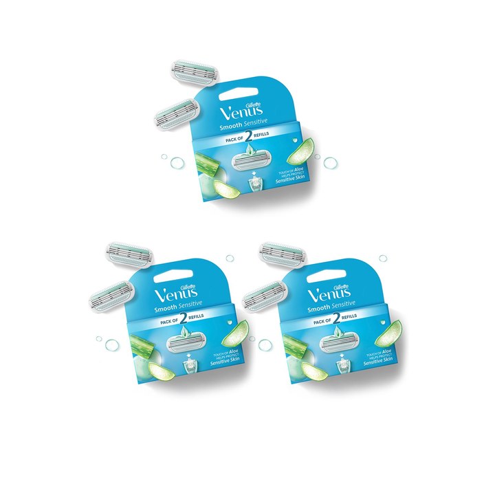 Gillette Venus Women Set of 6 Cartridges with Aloe Extracts