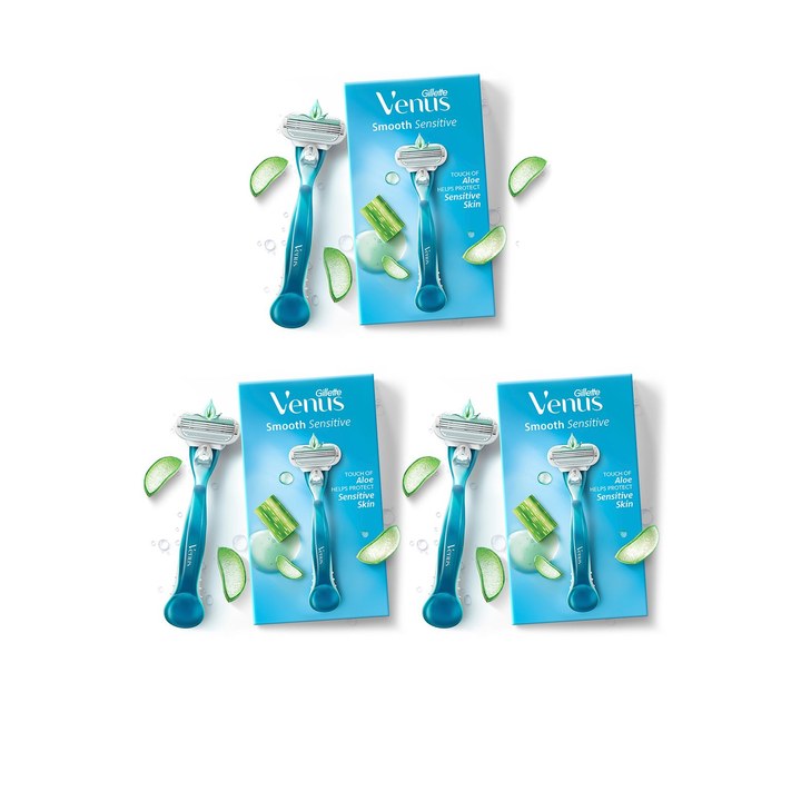 Gillette Venus Women Set of 3 Aloe Extracts Razor