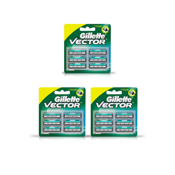 Gillette Men Set of 18 Vector Shaving Blade Cartridges
