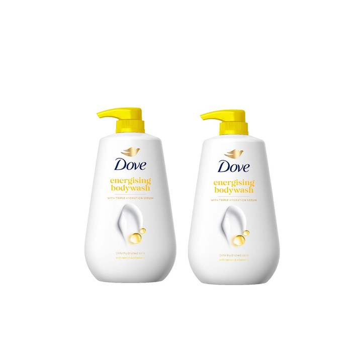 Dove Set Of 2 Energising Bodywash with Triple Hydration Serum - 825ml Each
