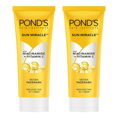 Ponds Set of 2 Sun Miracle Facewashes With Niacinamide & Vitamin C - 100g each