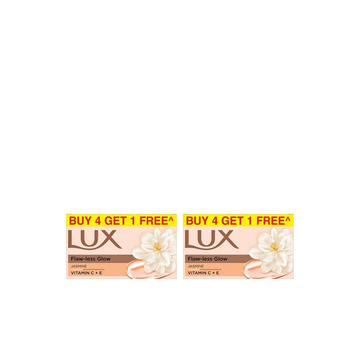 LUX Set of 10 Flaw-Less Glow Jasmine Soap with Vitamin C & E - 150 g Each