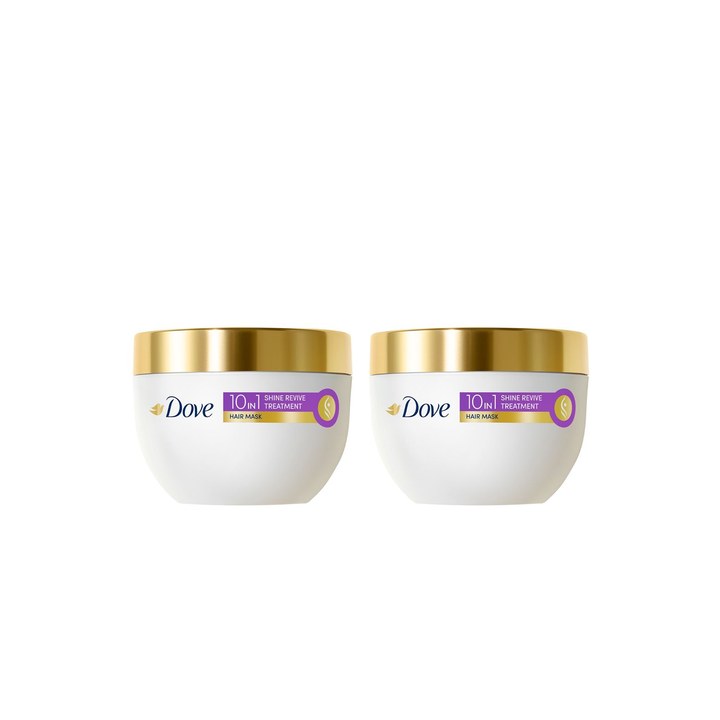 Dove Set Of 2 Shine Revive 10-in-1 Treatment Hair Mask For Dull Hair - 300ml Each
