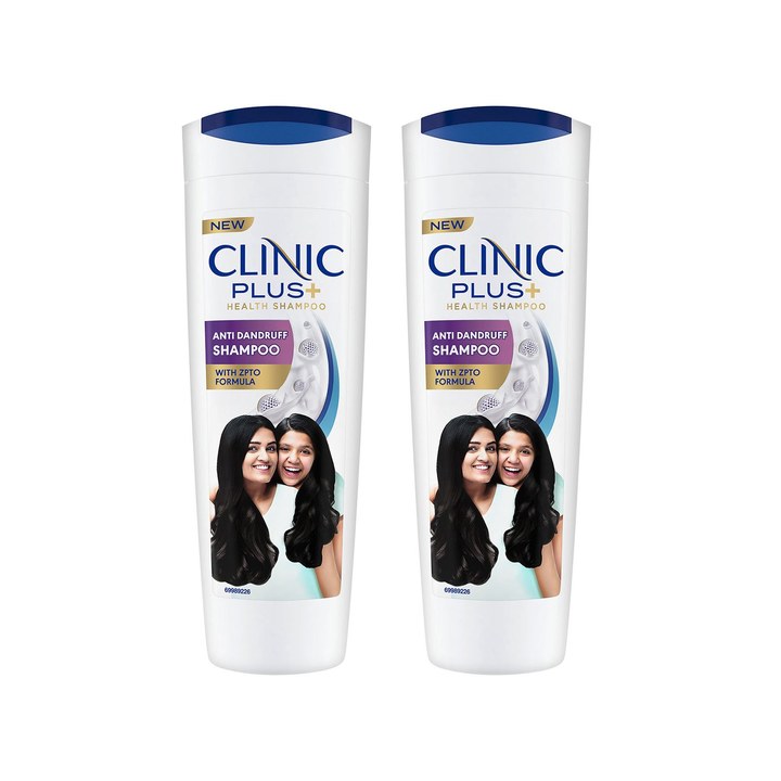 Clinic Plus Set Of 2 Strong Scalp Anti-Dandruff Shampoo With ZPTO Formula - 175ml Each