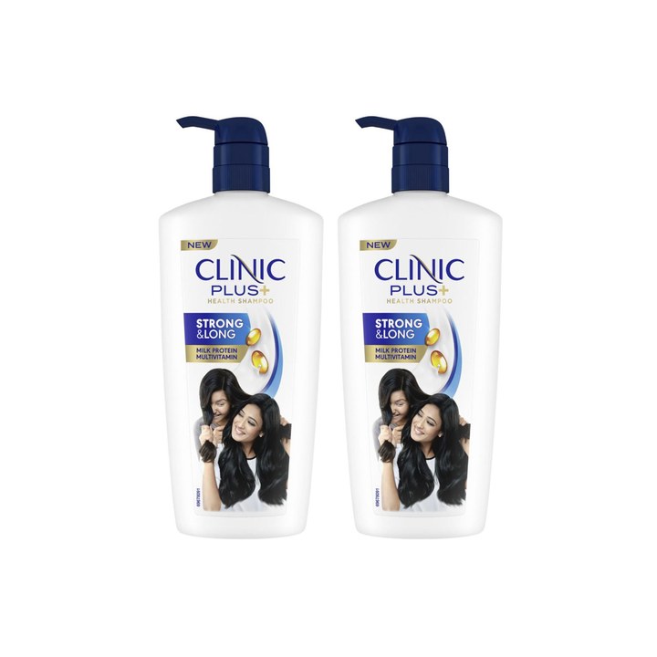 Clinic Plus Set Of 2 Strong & Long Shampoo with Milk Protein & Multivitamins - 650ml Each