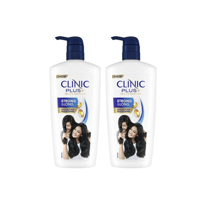 Clinic Plus Set Of 2 Strong & Long Shampoo with Milk Protein & Multivitamins - 650ml Each