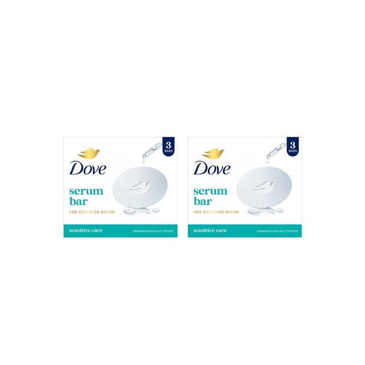 Dove Set Of 2 Advanced Serum Bar with Pro-Ceramide Serum 125g Each - 3 Bars Each