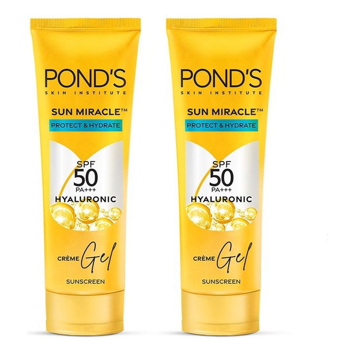 Ponds Set Of 2 Protect & Hydrate Sun Miracle SPF 50 PA+++ Creme Gel Sunscreen - 50g Each