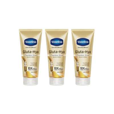 Vaseline Set of 3 Non-Sticky Gluta Hya Flawless Glow Serum-in-Lotion - 200 ml each
