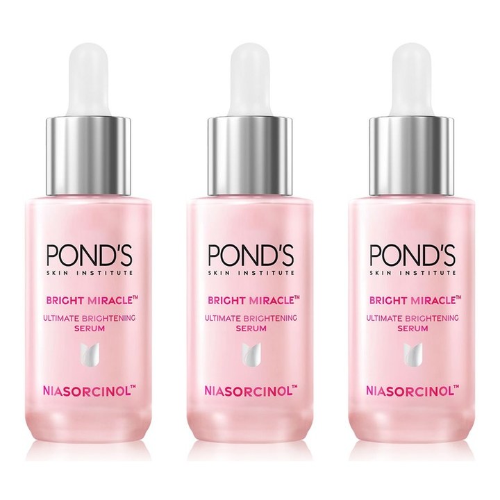 Ponds Set of 3 Bright Miracle Ultimate Brightening Serum with Niasorcinol - 15 ml each