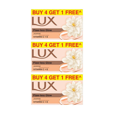 LUX Set of 15 Flaw-Less Glow Jasmine Soap with Vitamin C & E - 150 g each