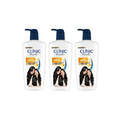 Clinic Plus Set Of 3 Strength & Shine Shampoo With Egg Protein - 650ml Each
