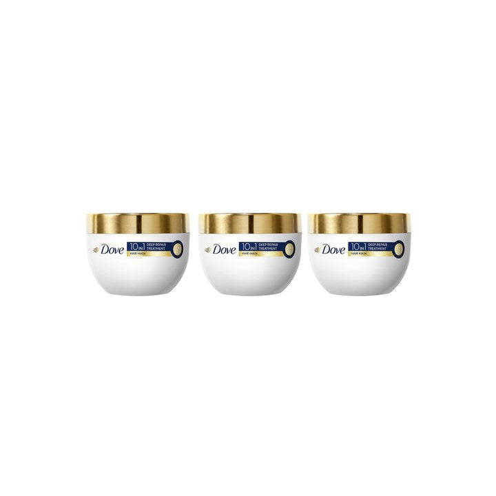 Dove Set Of 3 10 In 1 Deep Repair Treatment Hair Mask - 120ml Each