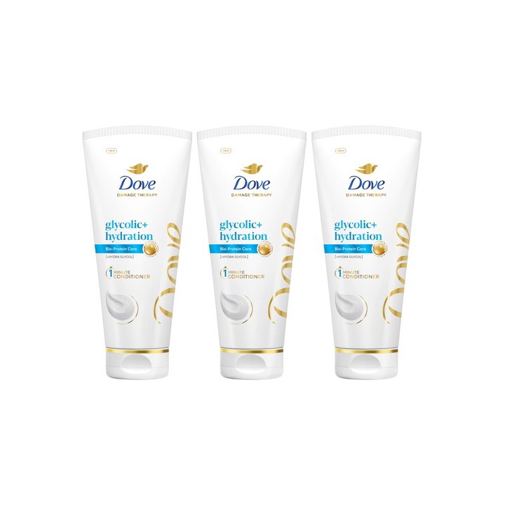 Dove Set Of 3 Glycolic+ Hydration Hair Conditioner - 175ml