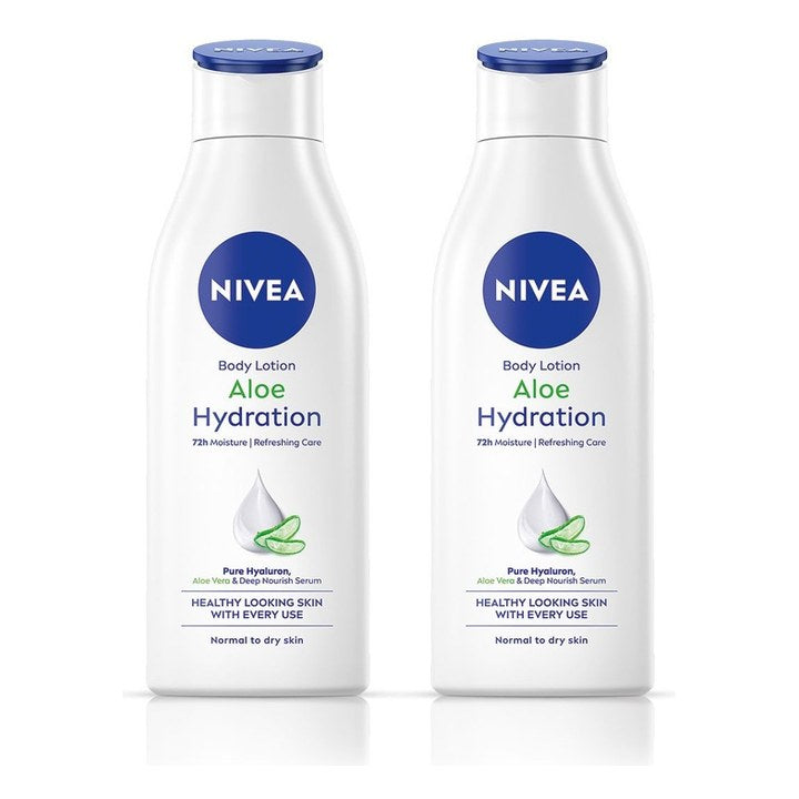 Nivea Set Of 2 Aloe Hydration Body Lotion 200ml Each