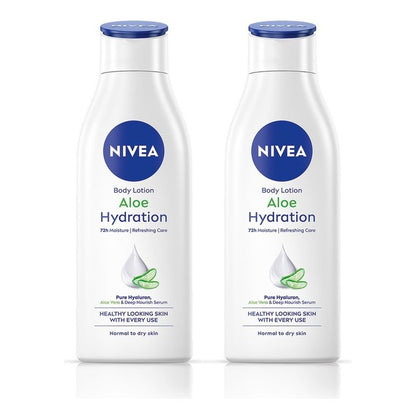 Nivea Set Of 2 Aloe Hydration Body Lotion 200ml Each