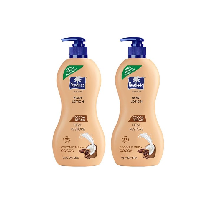 Parachute Set of 2 Advansed Cocoa Repair Intense Moisture Body Lotion 400 ml each