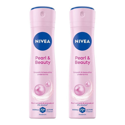 Nivea Women Set of 4 Pearl & Beauty 0% Alcohol Deodorants - 150 ml each