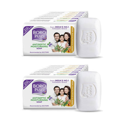 BOROPLUS Set of 12 Antiseptic & Moisturising Soap with Neem & Honey - 125 g Each
