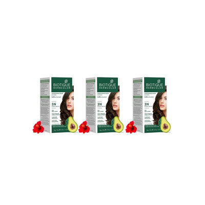 Biotique Set of 3 Herbcolor Sustainable Conditioning Hair Colour - Darkest Brown 3N