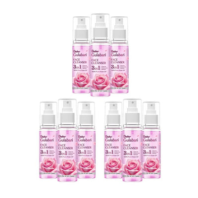 Dabur Set Of 9 Gulabari Rose Glow Face Cleanser For Hydrated Skin - 100ml Each